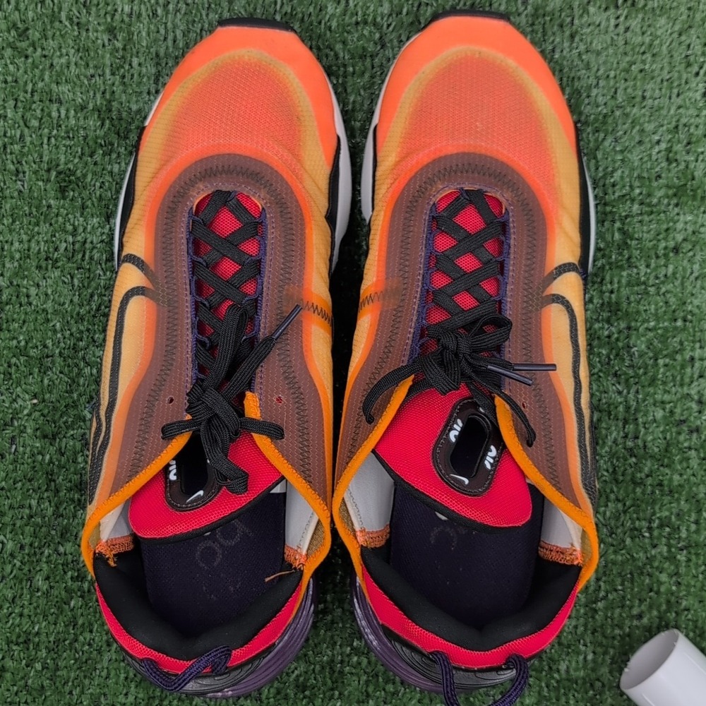 Nike Air Max 090 Men's Size‎ 13 Magma Orange Eggplant Red Daily Walking Athletic - Picture 13 of 14